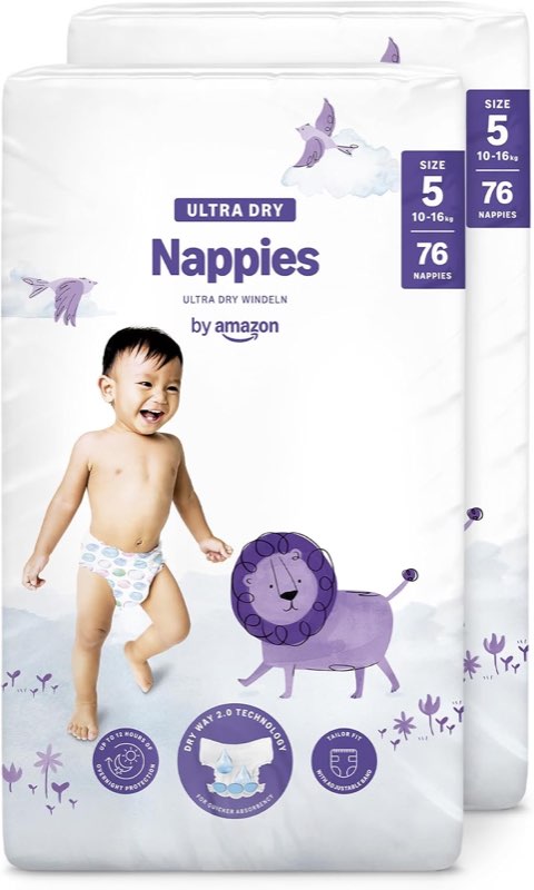 by Amazon Ultra Dry Größe 5, 152 Stück