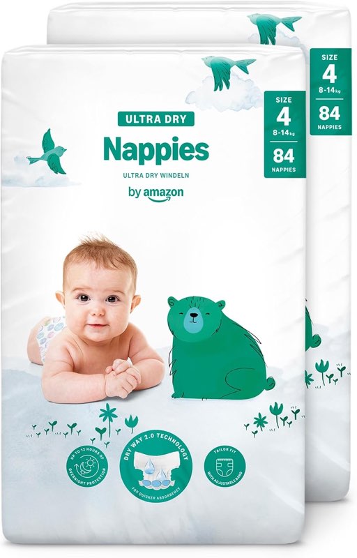 by Amazon by Amazon Ultra Dry Größe 4, 168 Stück