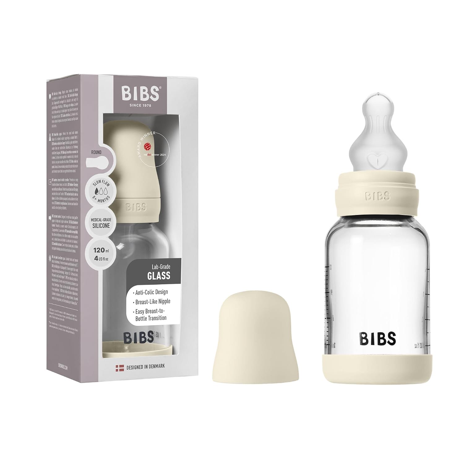 Testsieger BIBS Glasflasche 120 ml