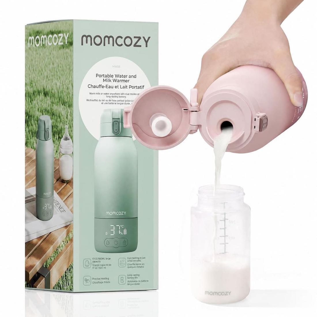 Momcozy MW05 Flaschenwärmer rosa