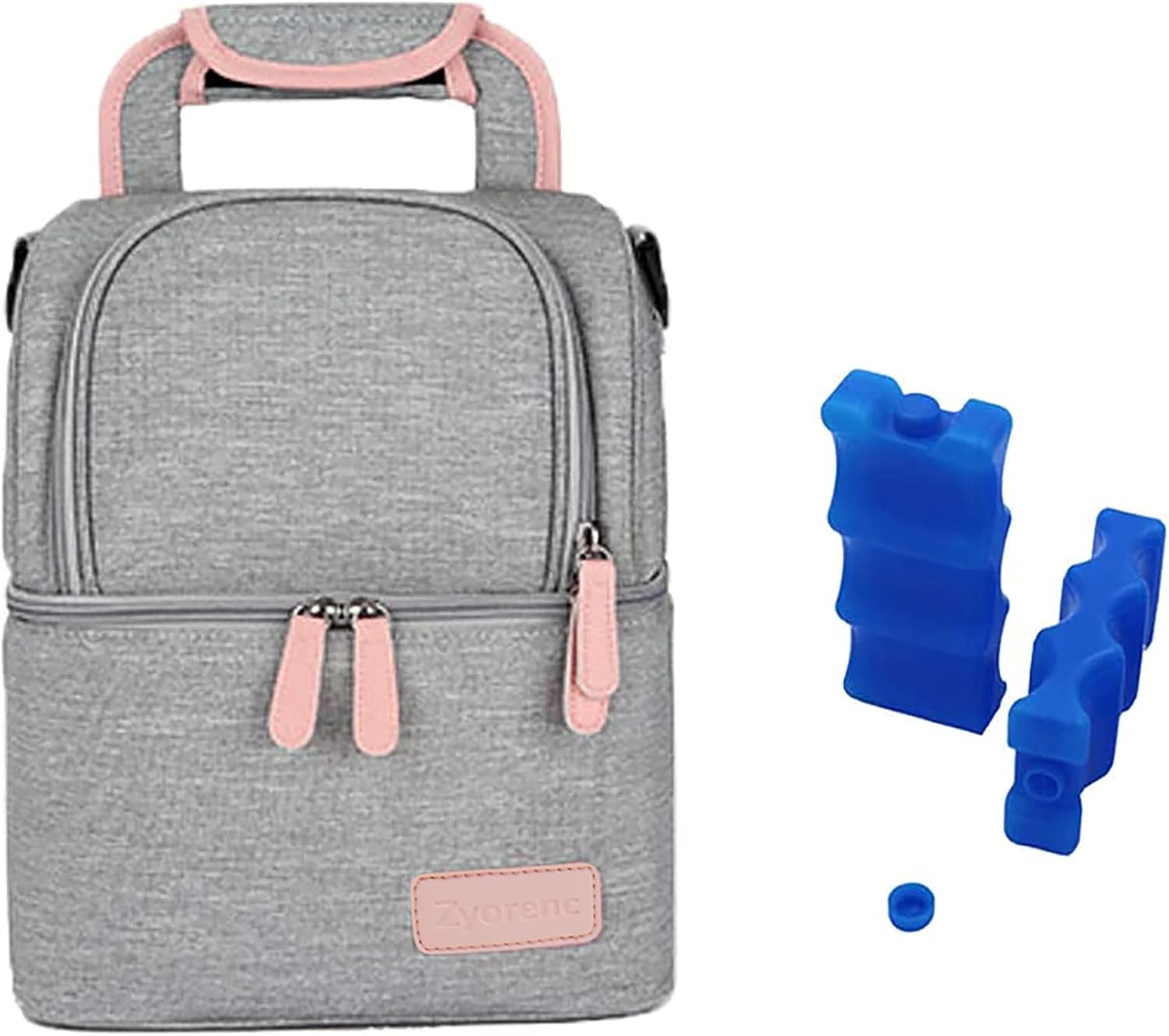 Isolierte Lunch-Kühltasche mit 2 Eisbeuteln, ohne Bewertungsanzahl