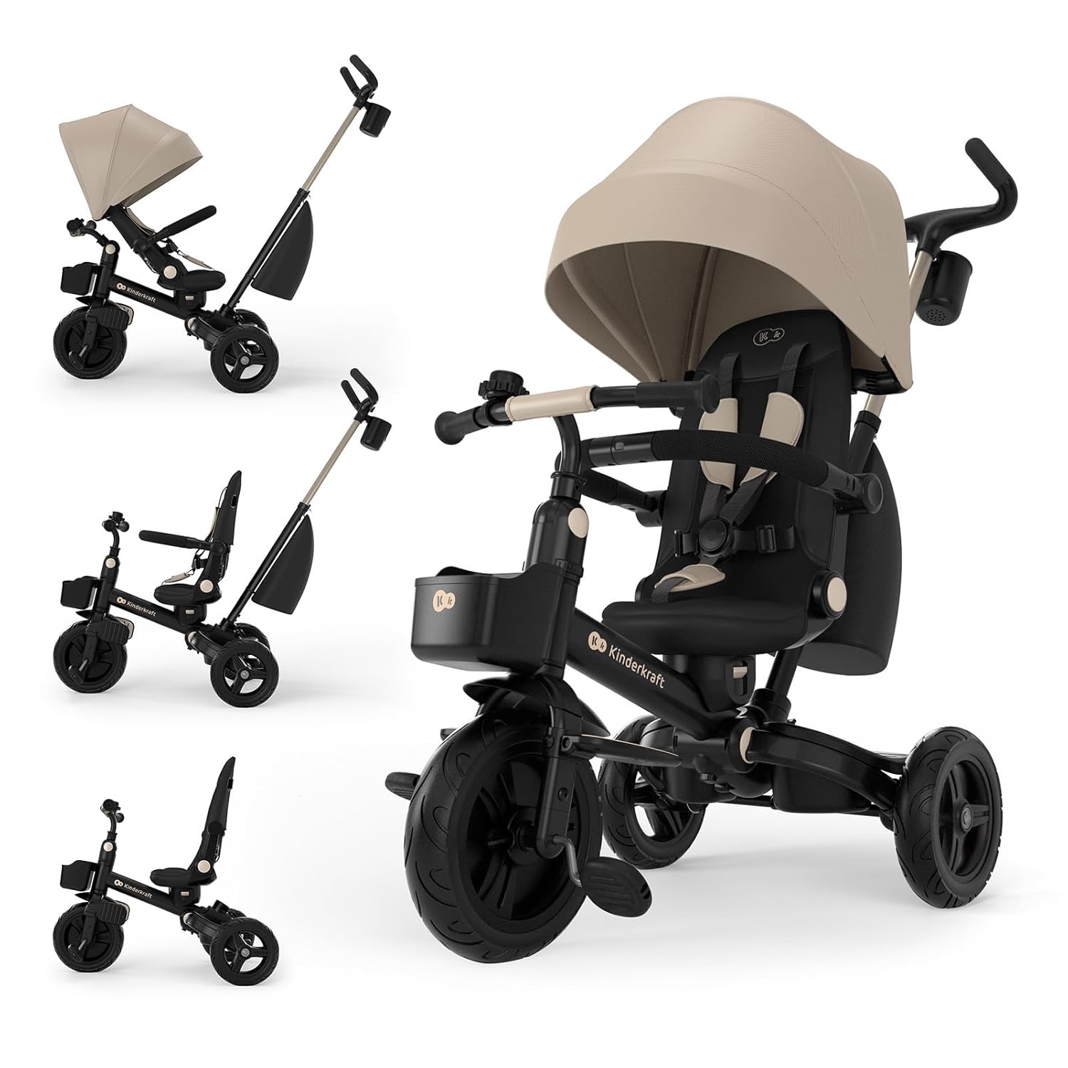 Kinderkraft Aveo 2 PRO Dreirad 6-in-1 Beige