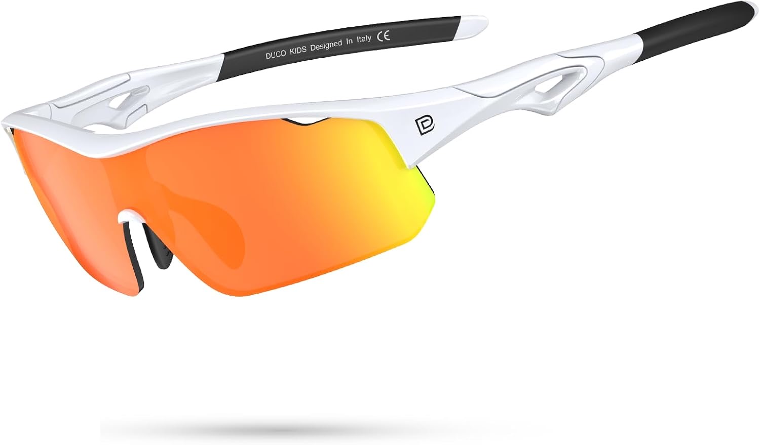 DUCO Fahrradbrille Kinder Polarisiert Schnelle Brille 4-10 Jahre DK261