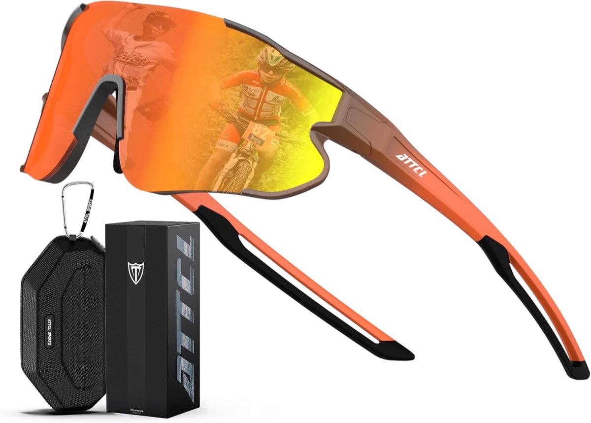 ATTCL Fahrradbrille Kinder Schnelle Brille Sportbrille Sonnenbrille TR90