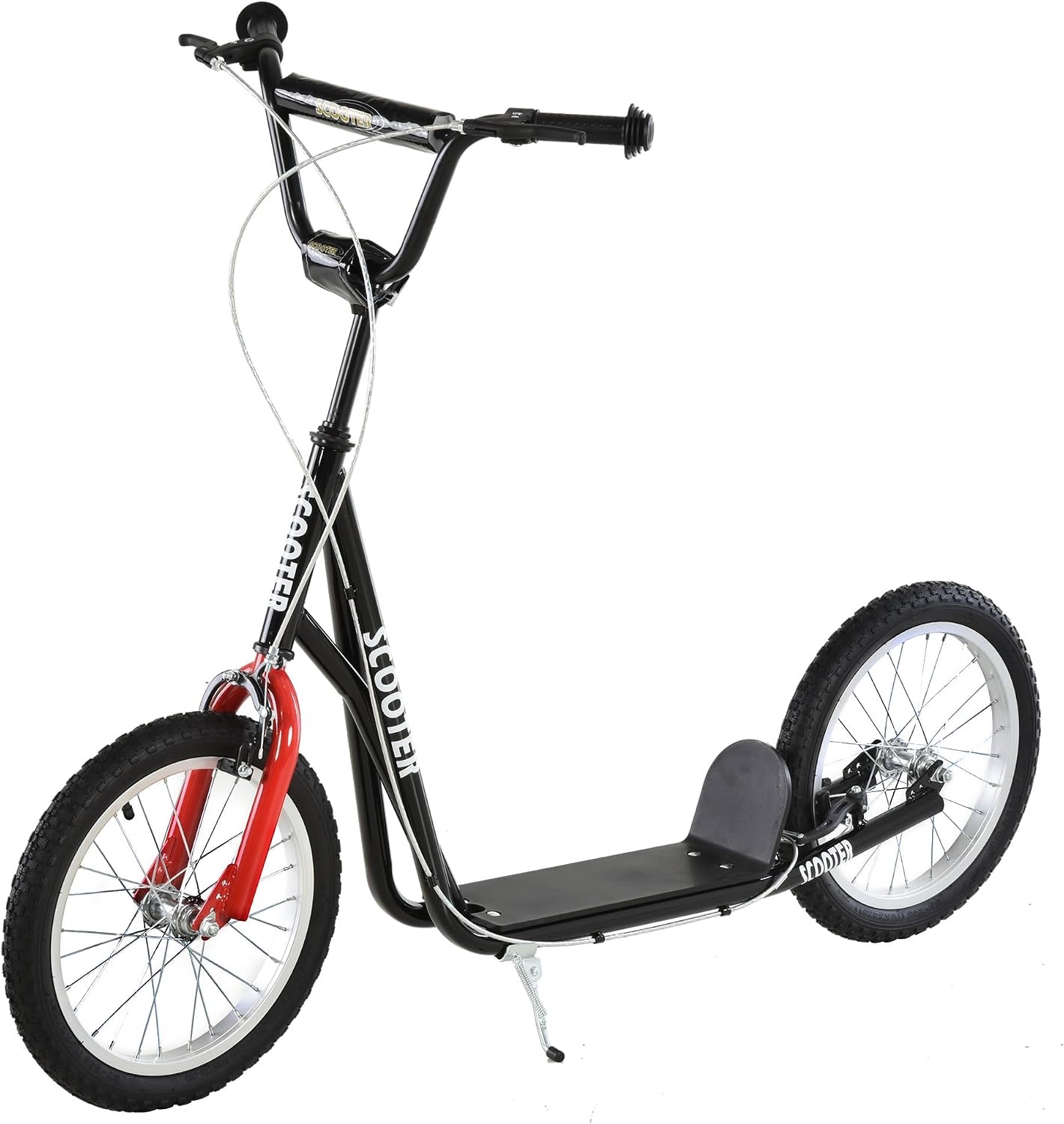 HOMCOM HOMCOM Scooter für Kinder mit verstellbarem Lenker, 16 Zoll Metall