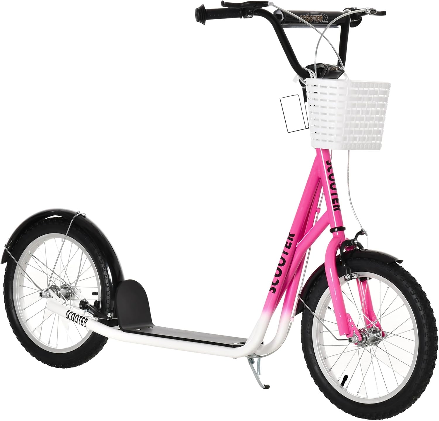 HOMCOM Kinderroller mit Luftreifen, höhenverstellbar