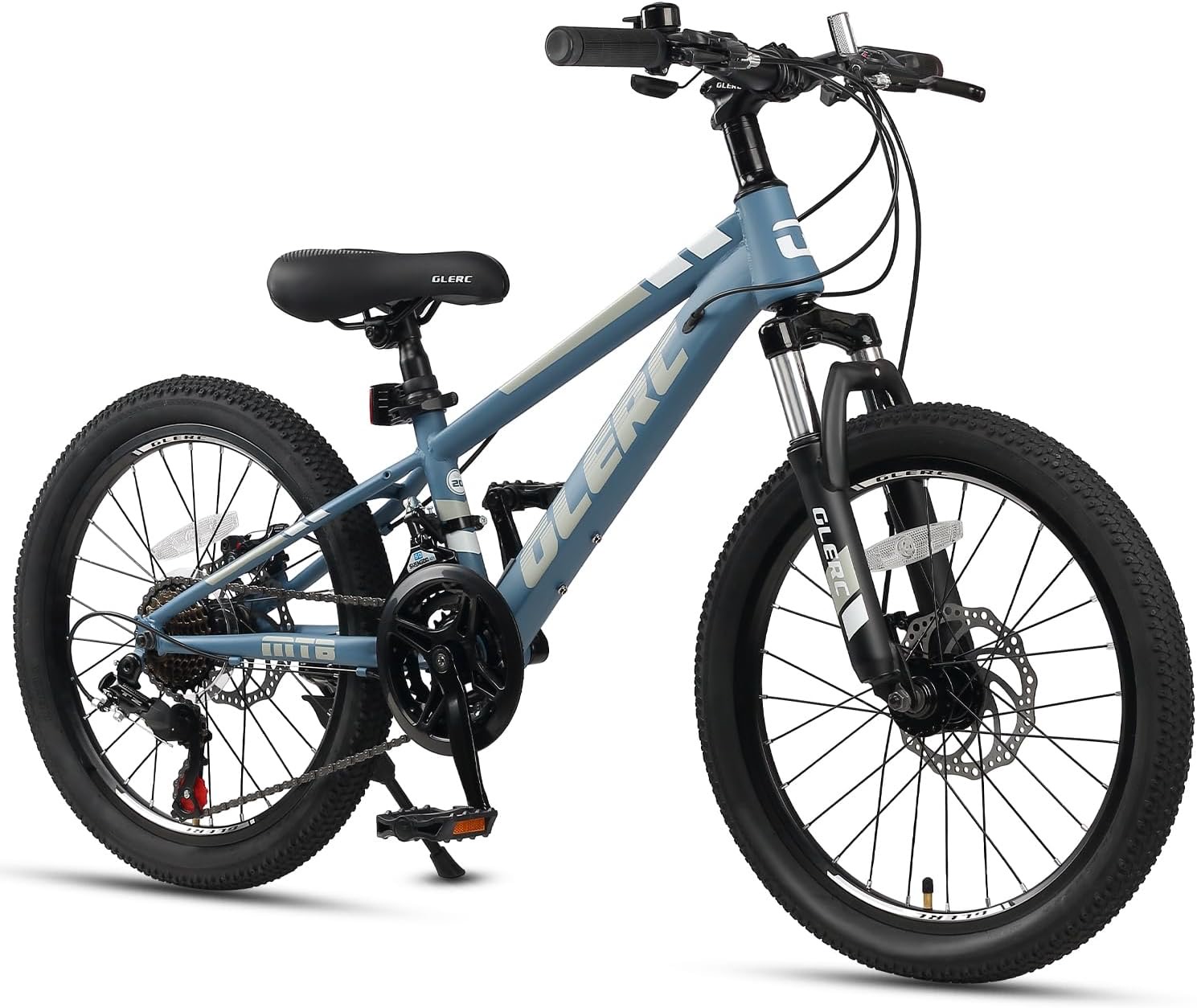 Glerc Skyline 20-24-Zoll Kinder Mountainbike für Jungen Mädchen, Kinderfahrrad für 6-18 Jahre alte Teenager, 21 Speed-Fahrrad mit vorderer Aufhängung & Scheibenbremsen, mehrere Farben – Testsieger Jungenfahrrad 20 Zoll