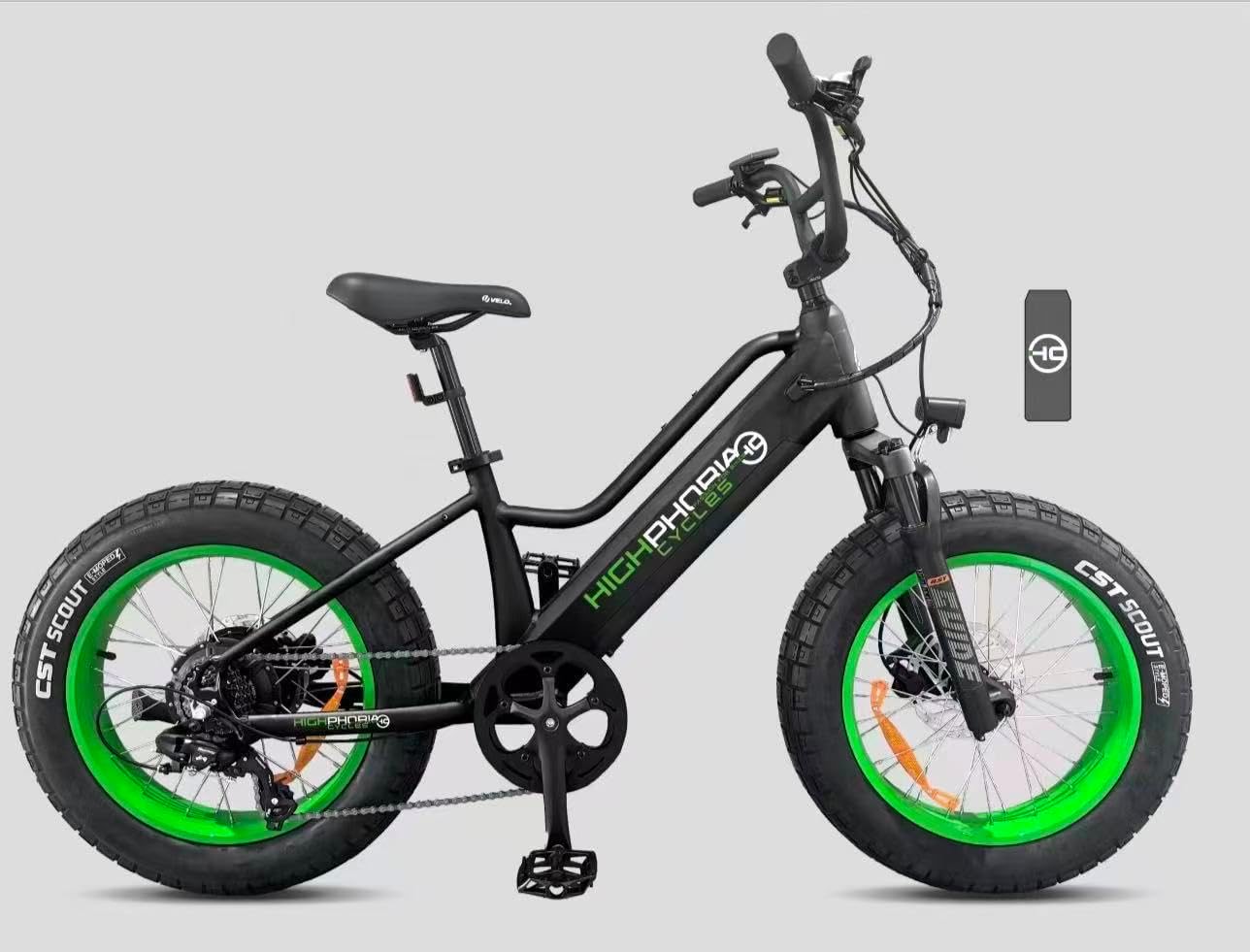 Elektrofahrrad Kinder 20 Zoll, Fat Tire E-Bike für Kids, 25 km/h 100km E-Mountainbike Elektro Fahrrad mit 48V 250W Motor, 7-Gänge Pedelec