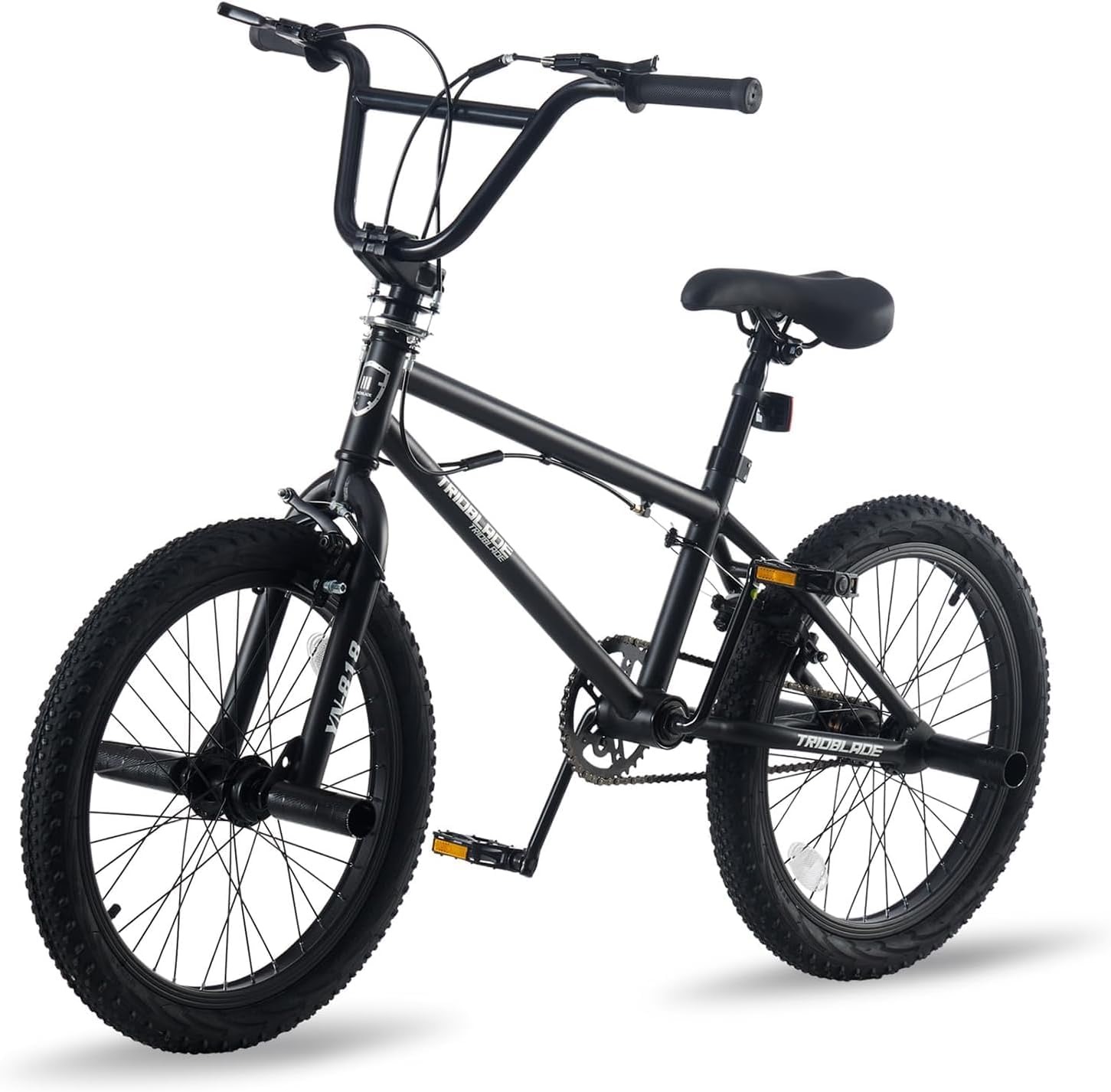 LSLIFE 20 Zoll BMX Bike für Jungen Mädchen & Erwachsene Freestyle BMX Fahrrad mit 360 Grad Rotierendem Lenker U-Brake, Professionelles Stunt Bike für Jugendliche Erwachsene Street Park