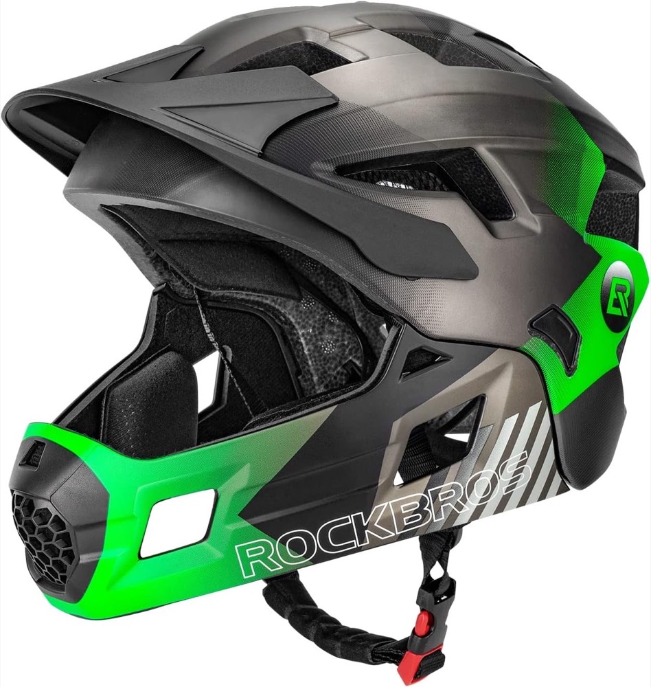 ROCKBROS Kinder-Fullface-Helm mit abnehmbarem Kinnschutz