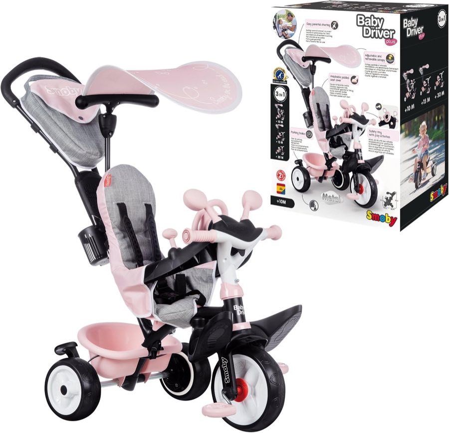 Smoby Baby Driver Plus Rosa