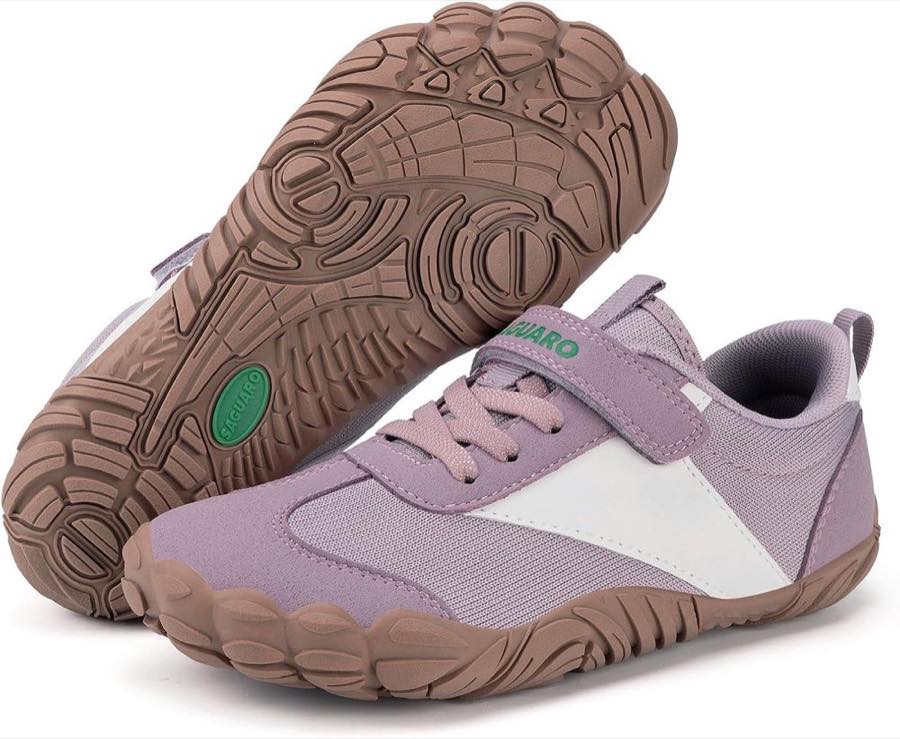 SAGUARO Barfußschuhe Kinder Weich Atmungsaktiv Barfuß Sneaker mit Breite Zehenbox, Gr. 25-36