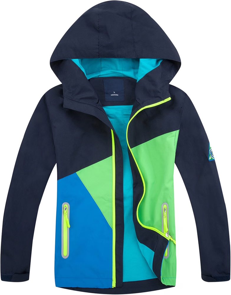 YOUNGSOUL Farbblock-Regenjacke
