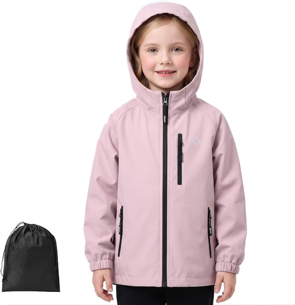 Leichte Kapuzen-Regenjacke, packbar
