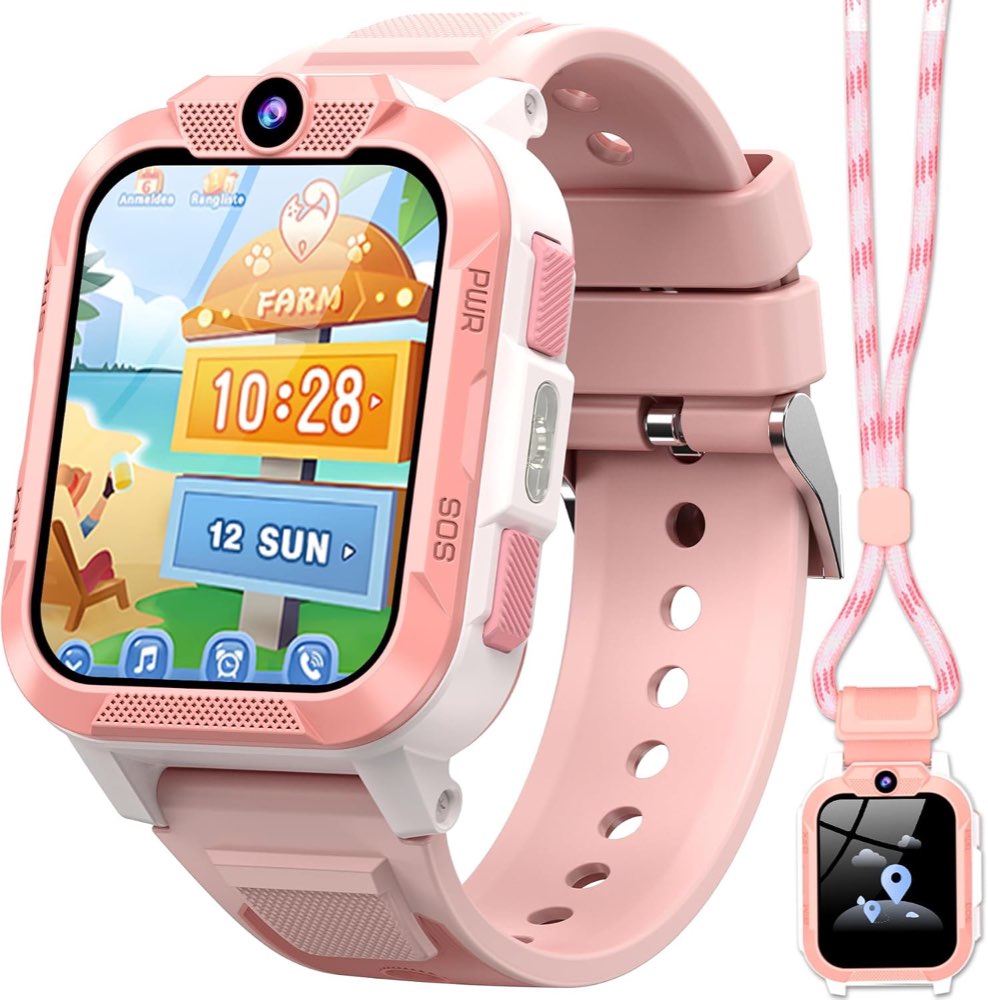 IOWODO Smartwatch Kinder 4G IP68 (Rosa)