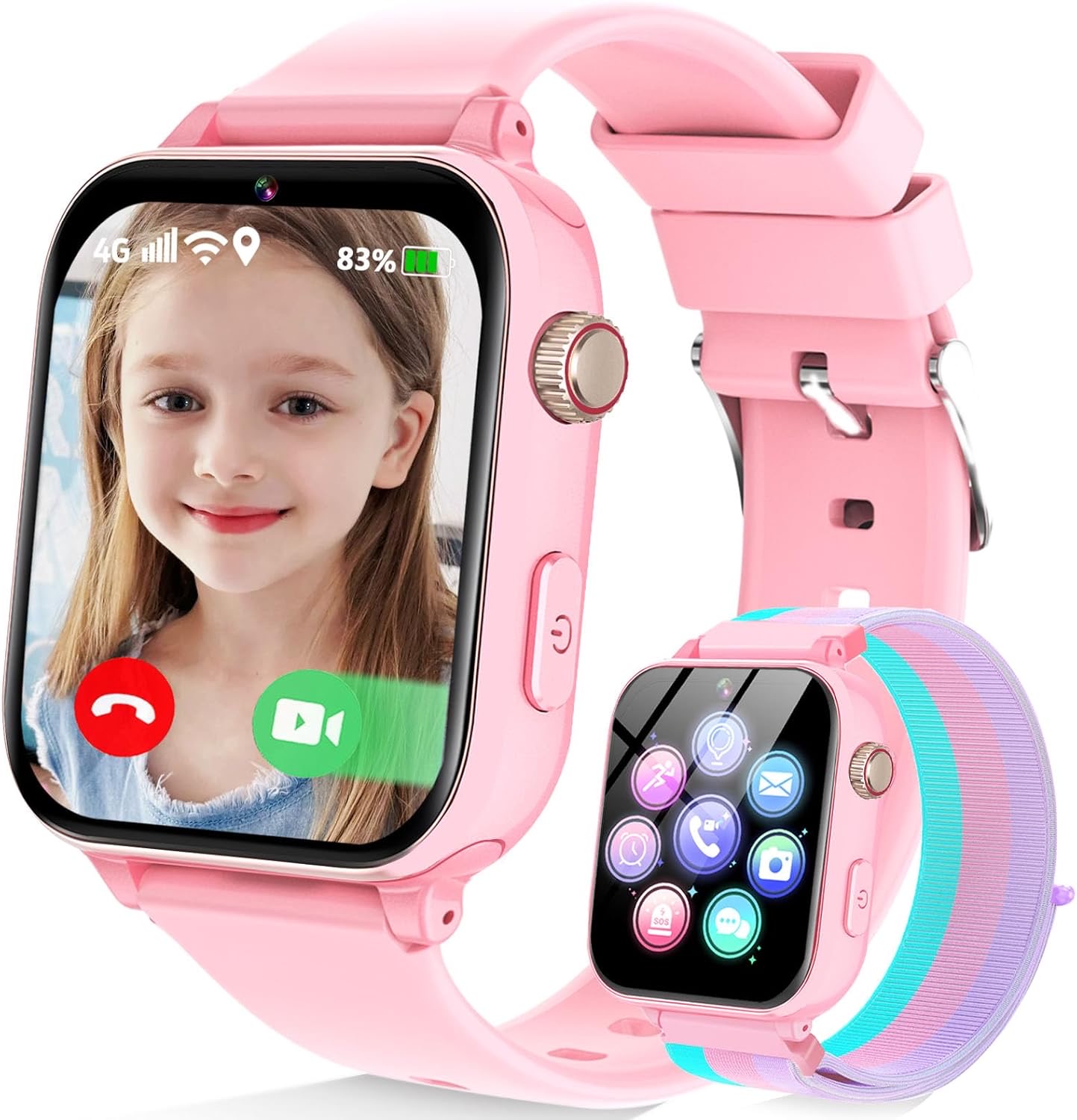 4G-Kinderuhr GPS Rosa