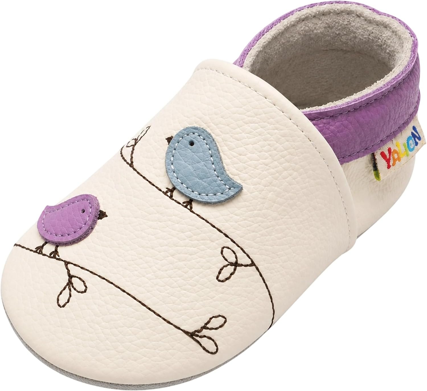 YALION Krabbelschuhe Baby Weiche Leder Lauflernschuhe Junge Mädchen