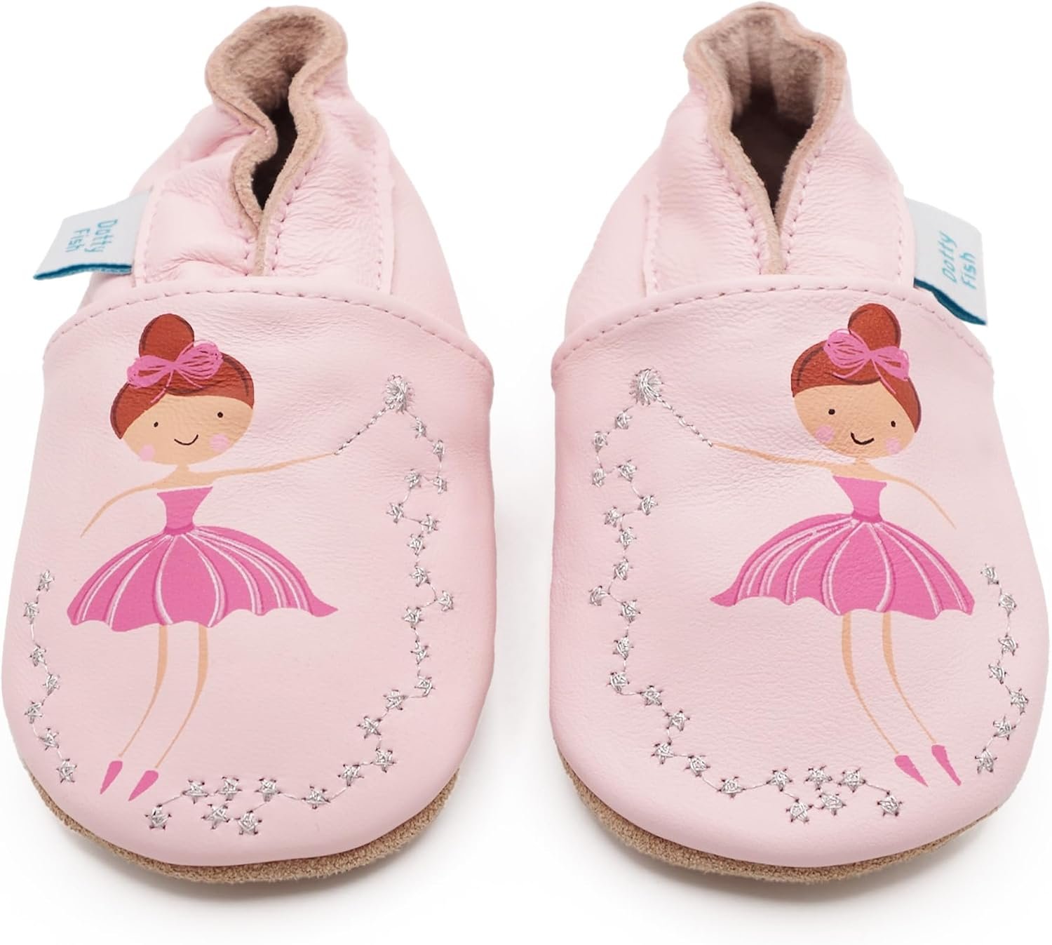 Dotty Fish Unisex Baby Unisex Babyschuhe aus WeichlederLauflernschuh