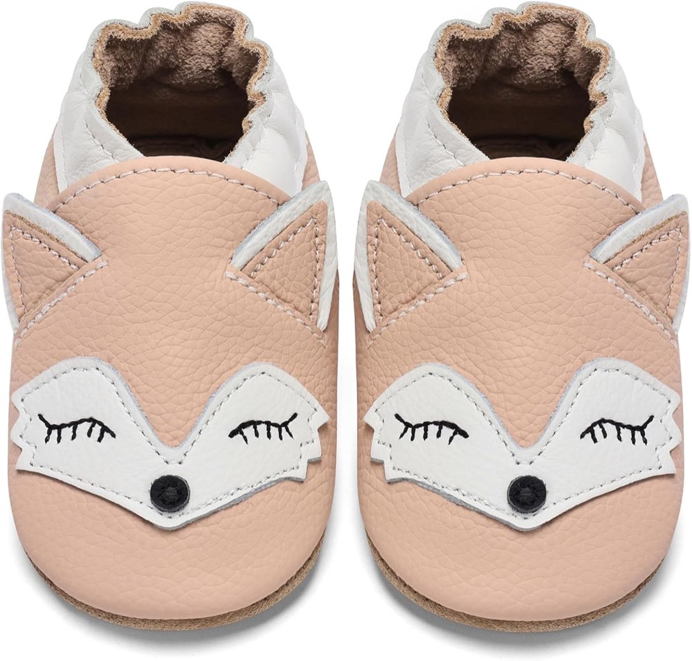 IceUnicorn Krabbelschuhe Baby Lauflernschuhe Jungen Weiche Leder Babyschuhe Kleinkind Lederschuhe mädchen Babyhausschuhe – Testsieger Lauflernschuh Mädchen