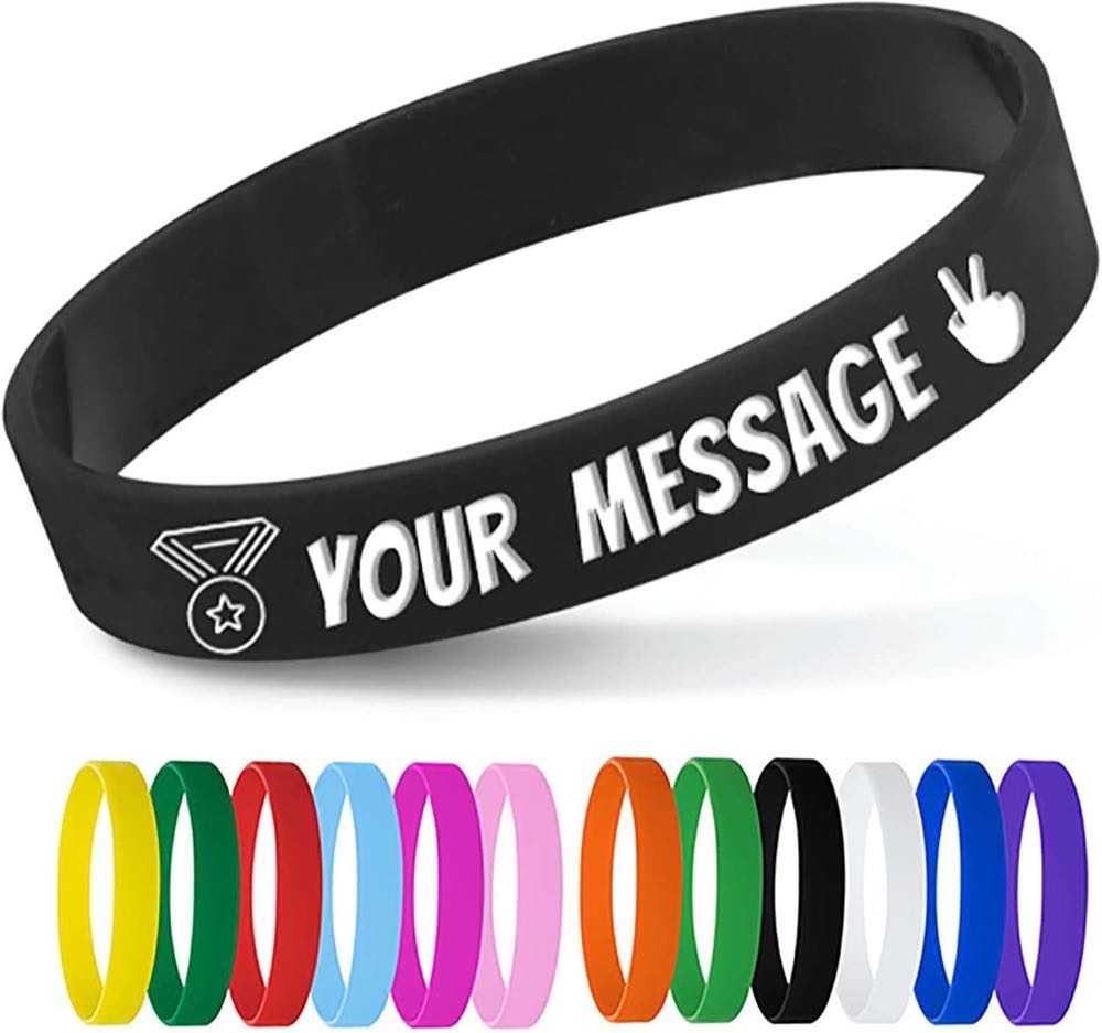 Personalisiertes Silikonarmband mit Gravur