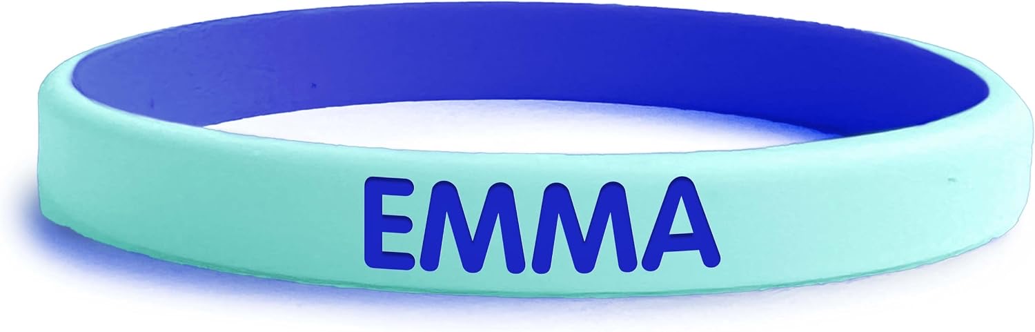 gutmarkiert SOS-Armband mit Name und Nummer