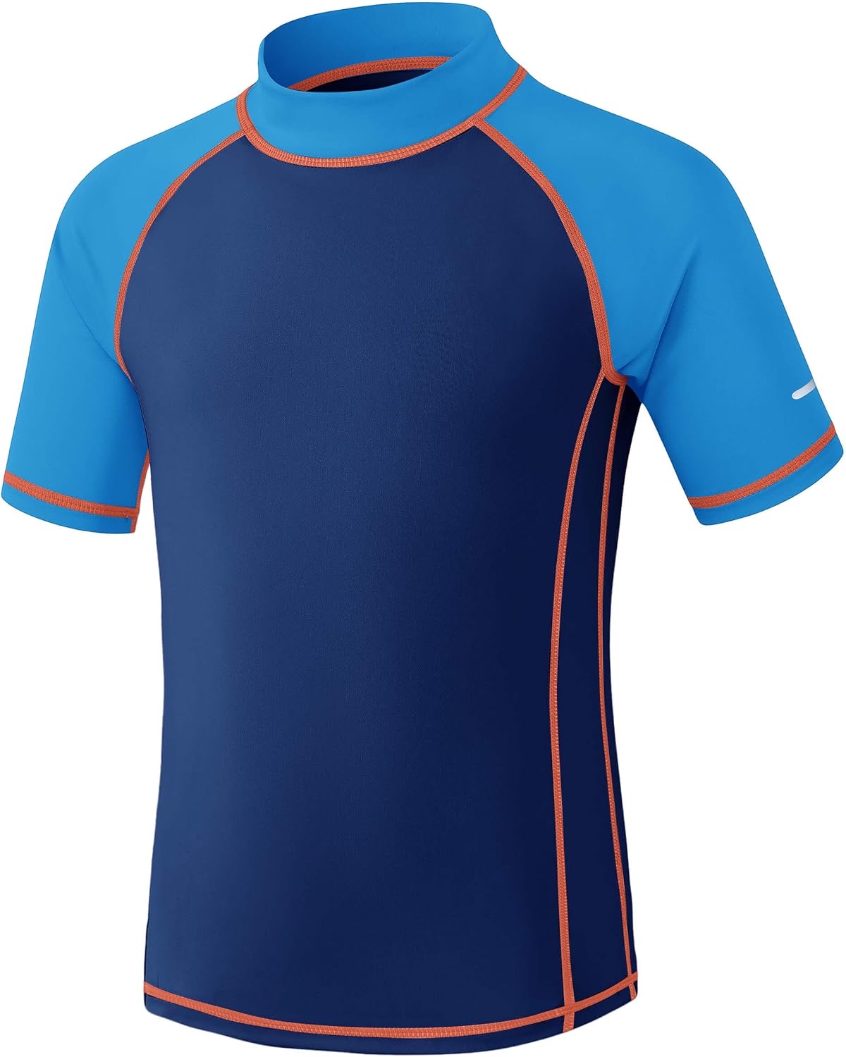 Kinder UV Shirt Kurzarm Jungen Badeshirt UPF 50+ Sonnenschutz Schwimmshirt Rashguard mit Reflektorstreifen Schnelltrocknend Chlorresistent 5-14 Jahre