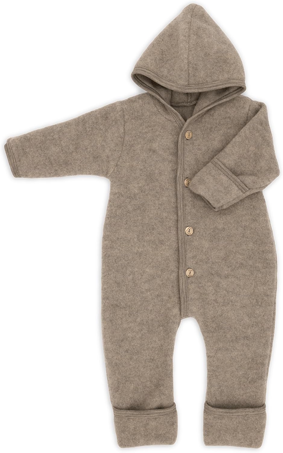 Engel Engel Baby-Overall mit Holzknöpfen