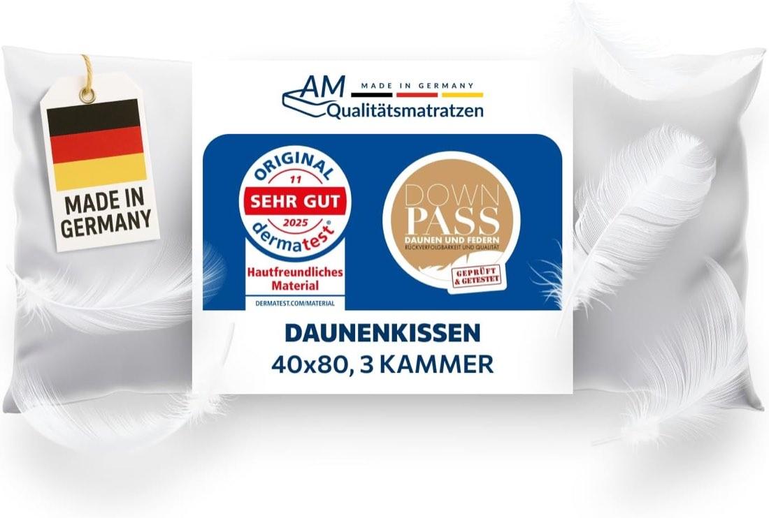 DormiGood DormiGood Daunenkissen 40x80, 3-Kammer - Produktbild