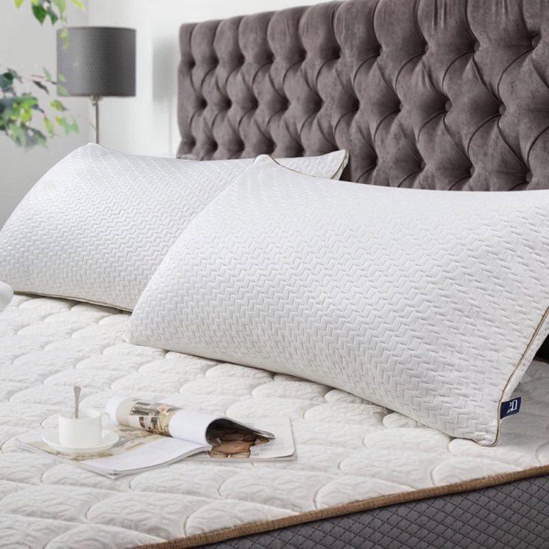 BedStory Kopfkissen 40x80 2er Set mit abziehbarem Bambusfasern Bezug