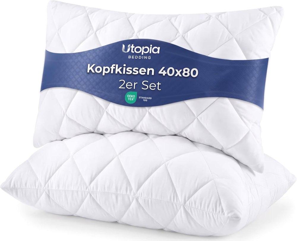 Utopia Bedding kopfkissen 40x80 2er Set Kissen für Bett und Schlafkissen
