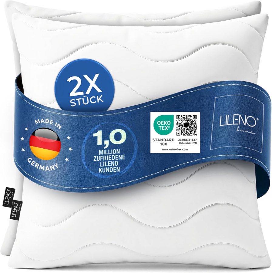 LILENO HOME LILENO HOME Kopfkissen 80×80 2er Set