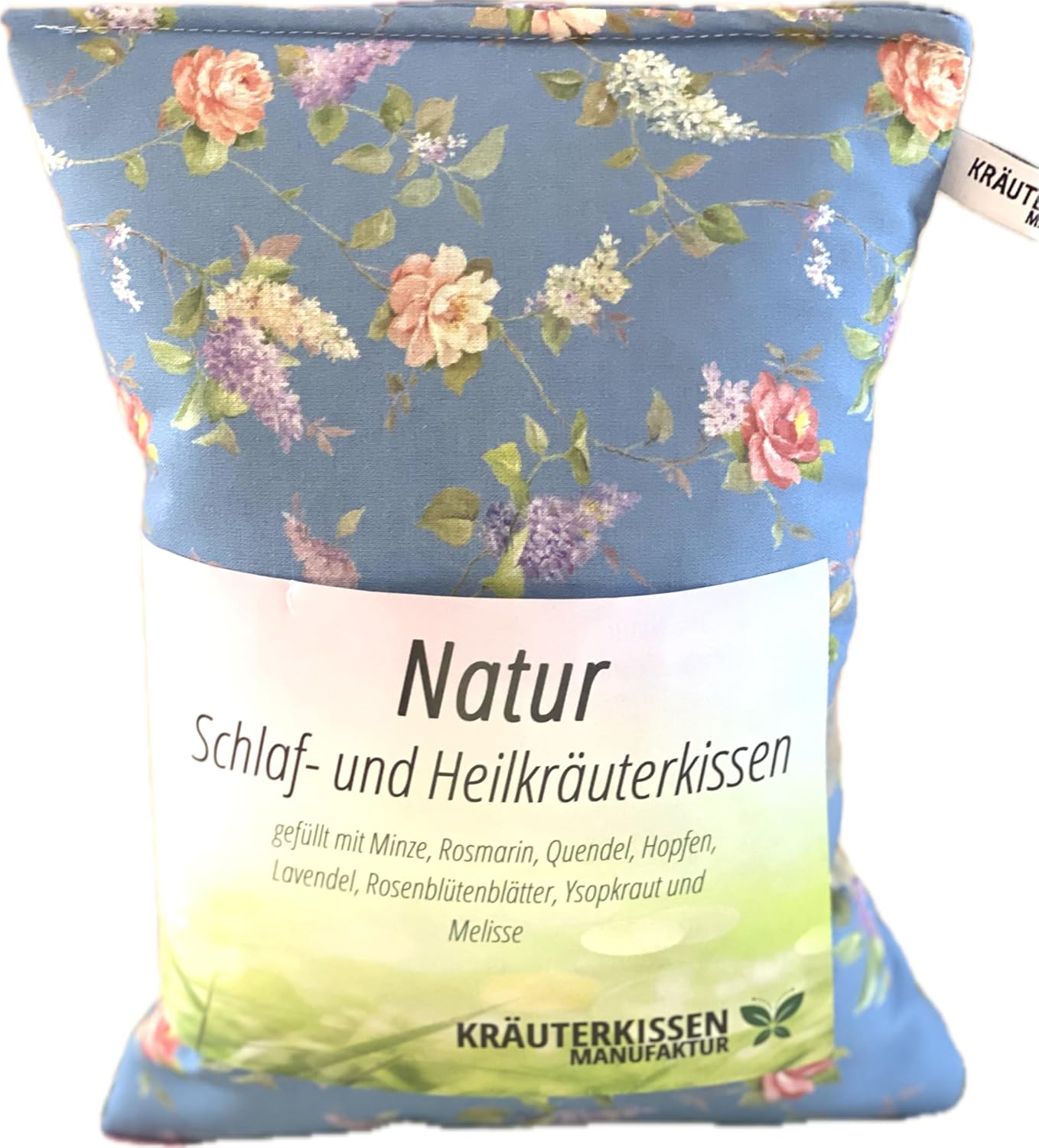 Kräuterkissen Natur Schlaf- und Heilkräuterkissen 25x20cm, Design Röschen 2515