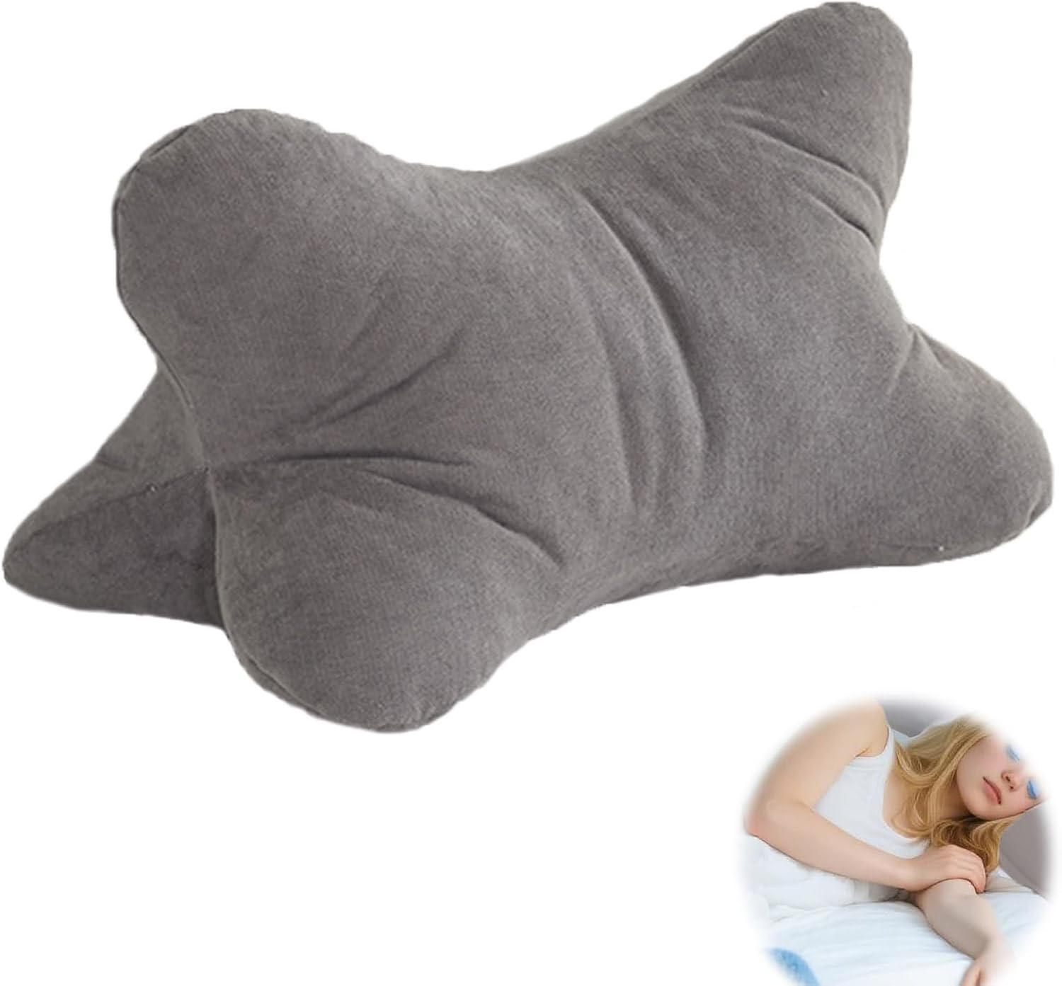 Nackenkissen Lesekissen, Leseknochen Nackenrolle, Ergonomische Form, Leseknochen, Lendenstütze Flexible Stütze für Büche, Als Lesekissen zum Relaxen, Keilkissen zum Schlafen, für Schlafzimmer(Grau)