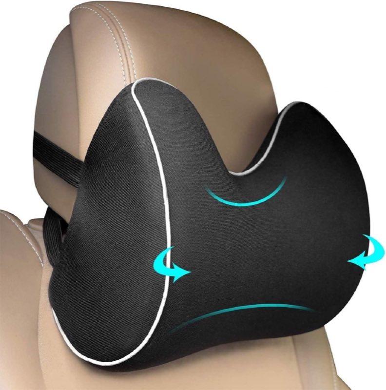 Feagar Auto Nackenkissen Memory Foam für Kopfstütze [Schwarz]