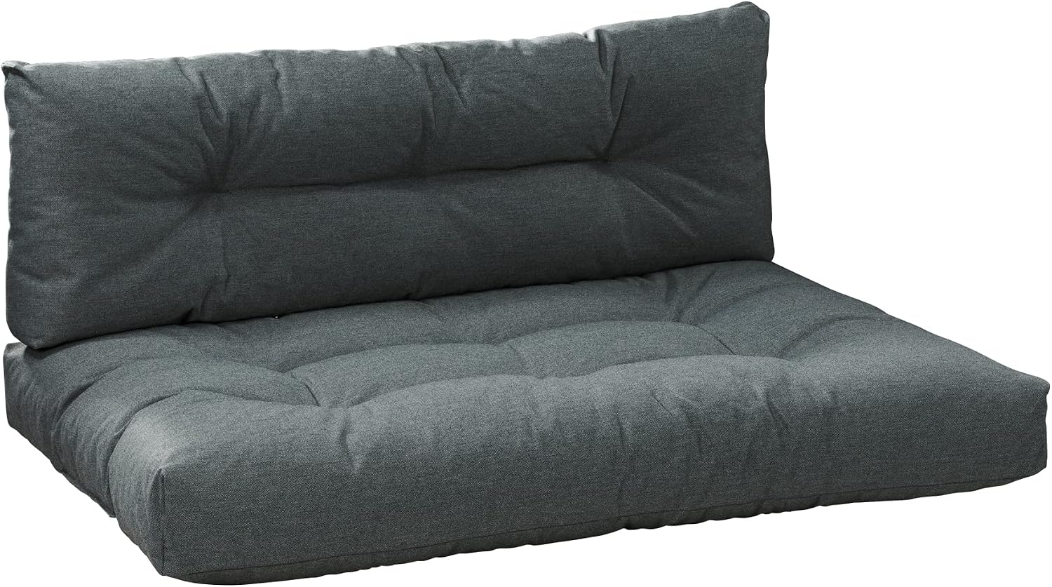 Traumnacht Outdoor Palettenauflage 2er-Set Sitz und Rücken Anthrazit