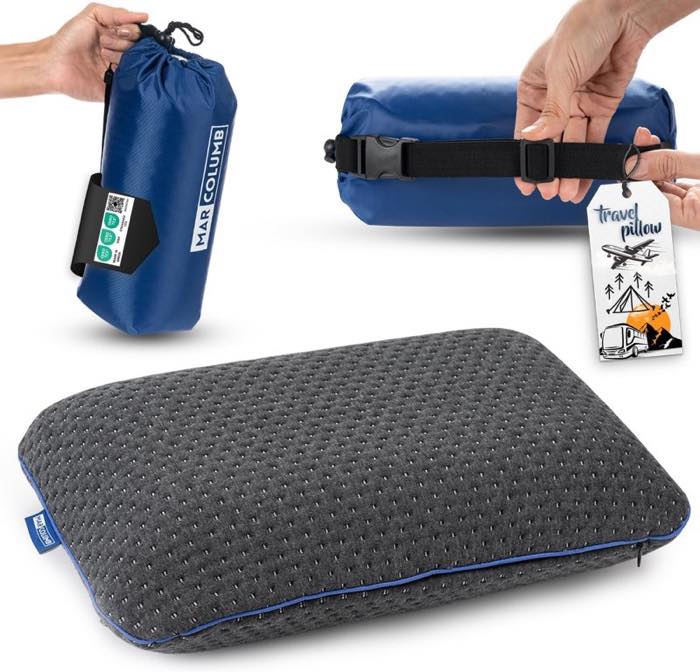 Reisekissen-Campingkissen-ergonomisches Memory-Schaum-Kissen mit temperaturregulierendem Bezug-Oeko-TEX Made IN Green