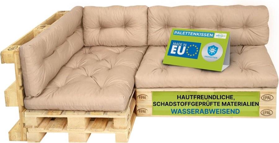 Pillows24 Pillows24 Palettenkissen 6-teiliges Set Cappuccino - Produktbild