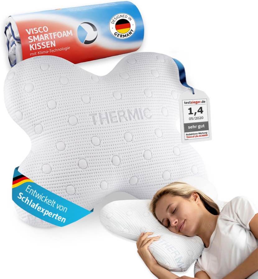 Third of Life Seitenschläferkissen ACAMAR, Schmetterlingskissen mit Thermo Bezug