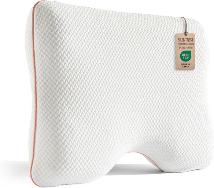 Anti-Schnarch Kissen Memory Foam Nackenkissen Orthopädisches Kopfkissen Ergonomisches Schlafkissen für ruhigen Schlaf Seiten- und Rückenschläfer Visco Kissen Kissengröße 54x38x12