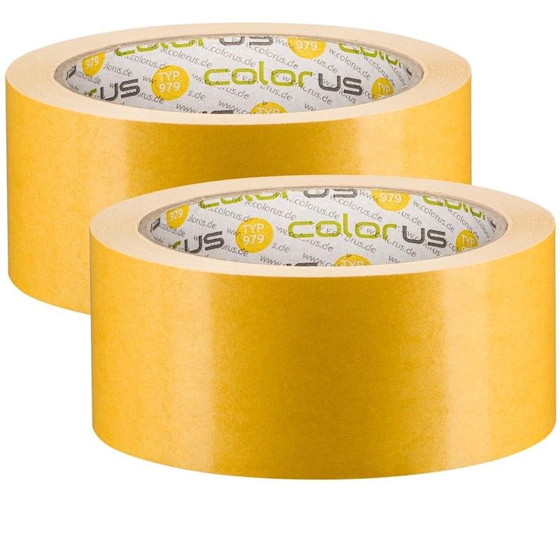 Colorus Teppichklebeband 50 mm × 25 m, 2 Rollen