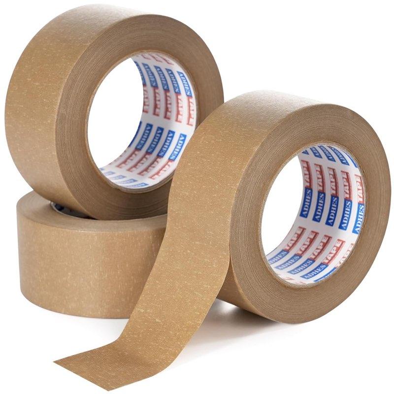 ADHES Kraftpapier-Packband braun, 3 Rollen