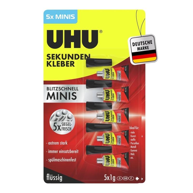 UHU UHU Sekundenkleber flüssig, 5 × 1 g