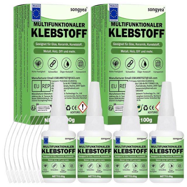 songyea Sekundenkleber, 4 Tuben