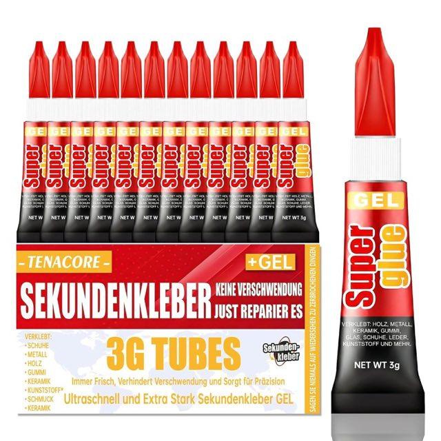 Tenacore Sekundenkleber Gel, 12 Stück