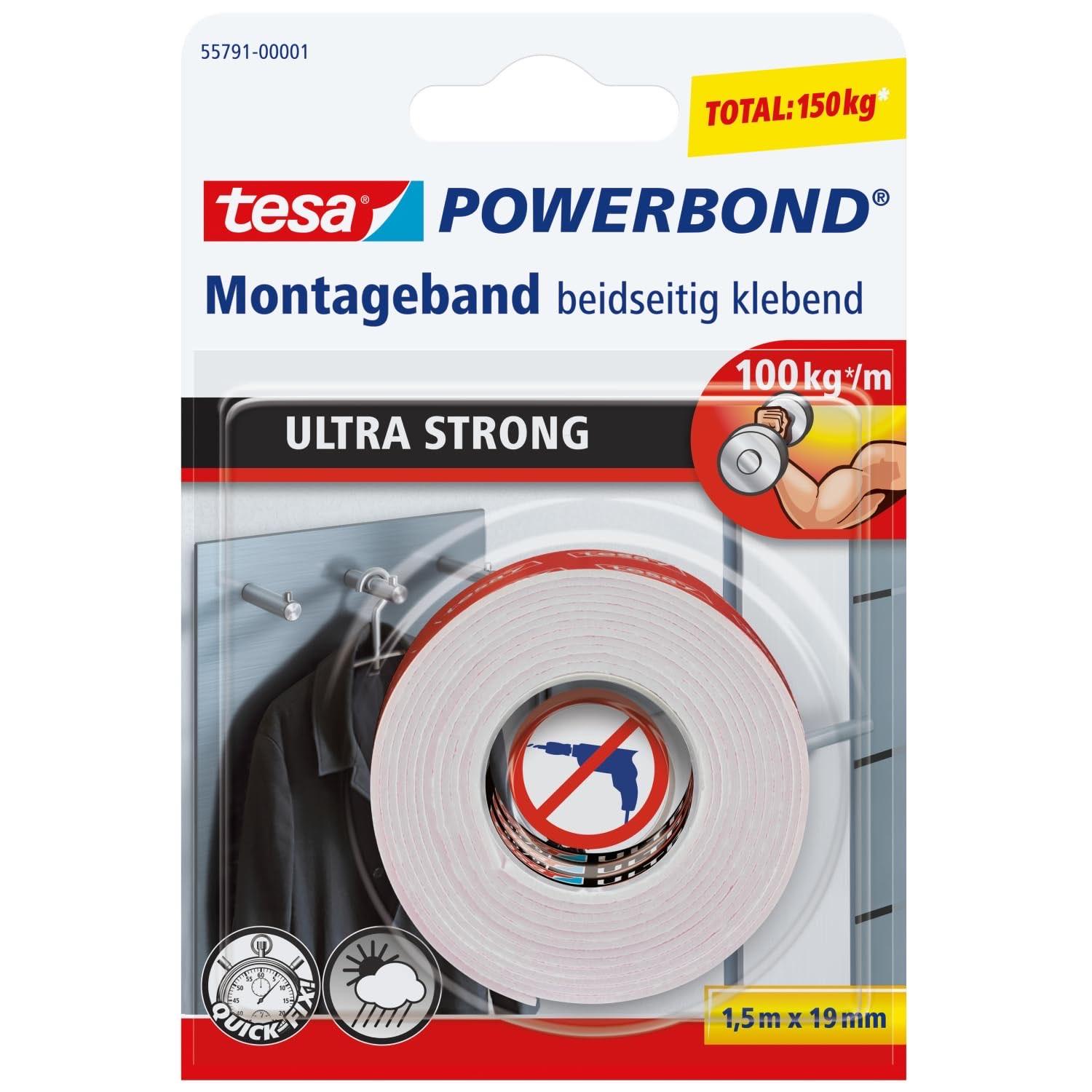 tesa tesa Powerbond Ultra Strong, 1,5 m - Produktbild