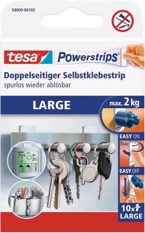 Testsieger tesa Powerstrips LARGE, 10 Streifen