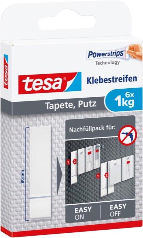 tesa tesa Powerstrips Tapete und Putz, 6 Streifen
