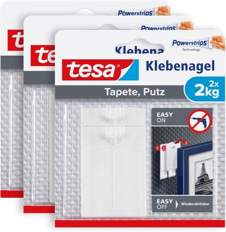 tesa tesa Klebenagel Tapete und Putz, 6 Nägel