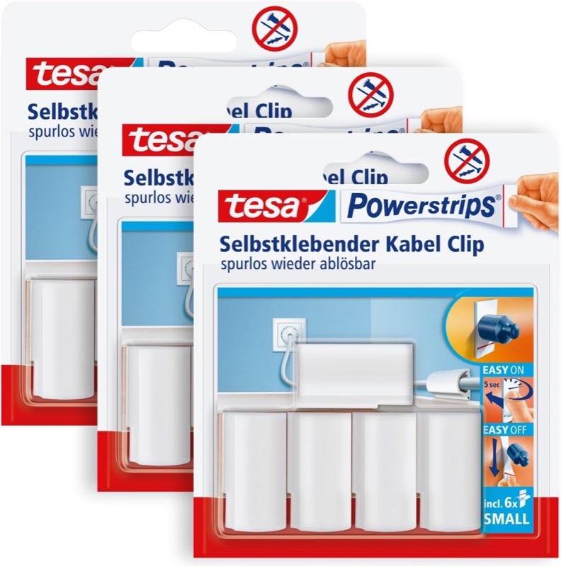 tesa Powerstrips Kabelclip, 15 Clips