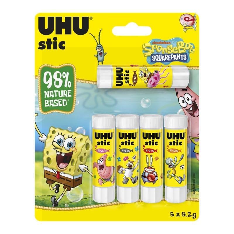 UHU UHU stic SpongeBob, 5 × 8,2 g